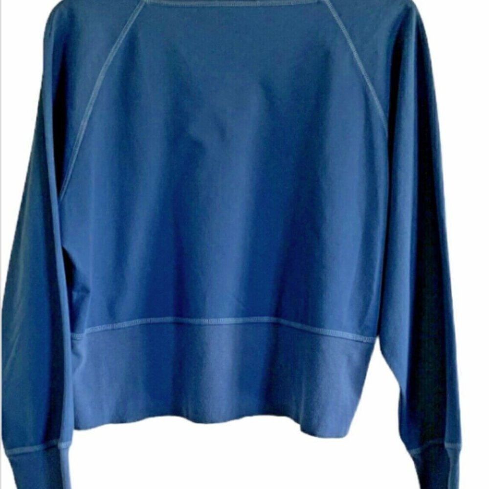 Soft Surroundings Relaxed Long Sleeve Top Soft Cropped Lightweight XL Blue 57Q - Picture 5 of 6